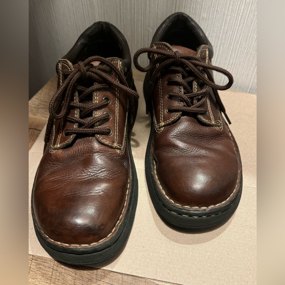 Mens GBX Leather Tie Up Walking Oxfords Size 8.5